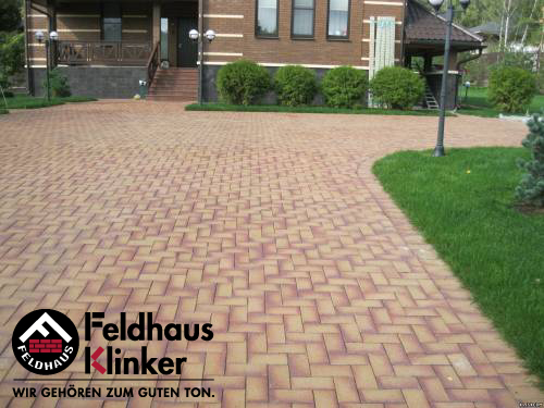 Тротуарная клинкерная брусчатка Feldhaus Klinker P249 areno ferrum, 240*118*52 мм