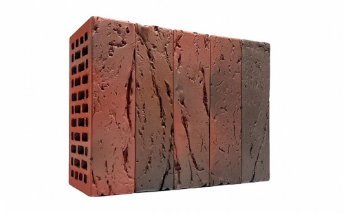 Кирпич лицевой керамический пустотелый КС-Керамик Аренберг кора дерева, 250*120*65 мм